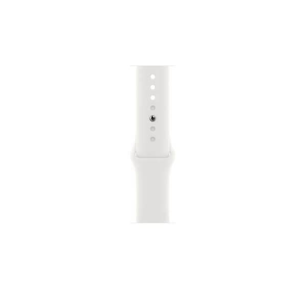 Apple Watch 8 GPS 45 mm sportband, silver/vit (MP6N3EL/A)