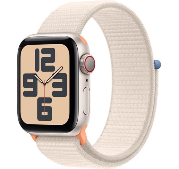 Apple Watch SE 2023 GPS + Cellular 40mm Sport Loop, tähtivalo (MRG43ET/A)