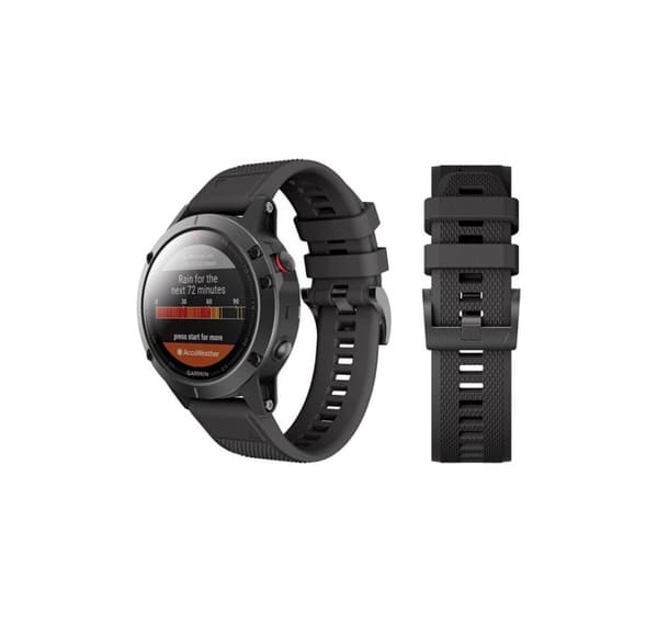 Tech-Protect klokkerem Glatt Garmin fenix 5/6/6 Pro 22mm, svart