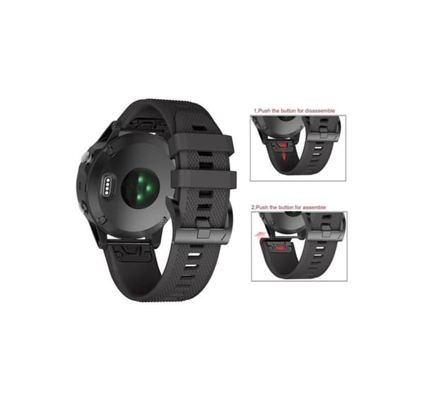Tech-Protect klokkerem Glatt Garmin fenix 5/6/6 Pro 22mm, svart