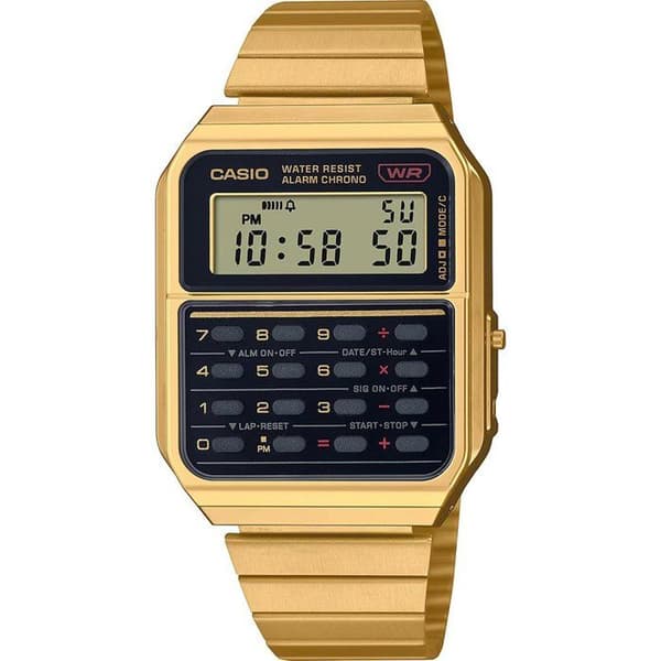Casio Watch - Unisex - CA-500WEG-1AEF - Guld rostfritt stål - Vattentålig 3 bar