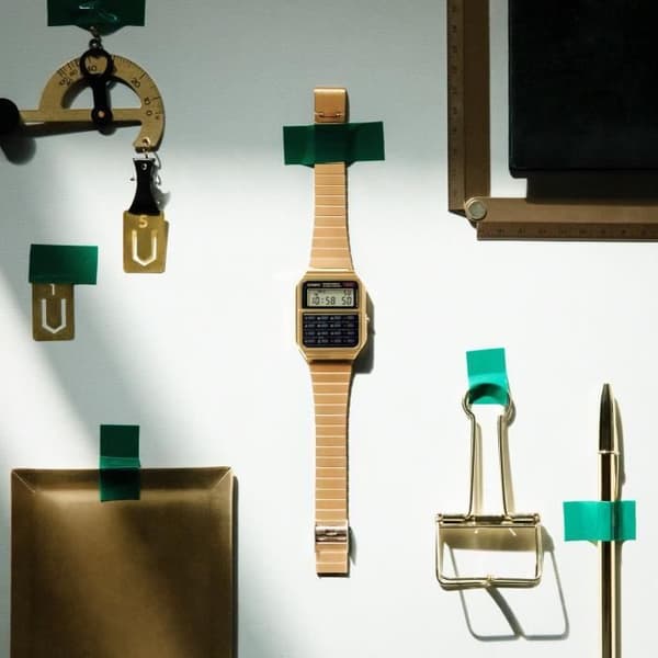 Casio Watch - Unisex - CA-500WEG-1AEF - Guld rostfritt stål - Vattentålig 3 bar