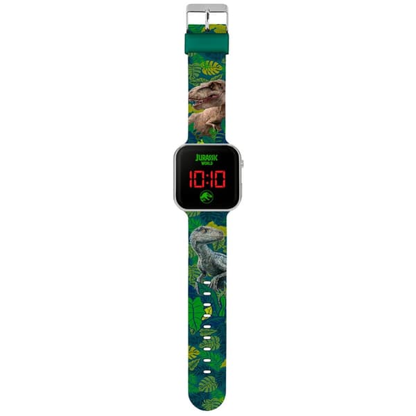 Jurassic World Digital LED-klocka för barn och ungdomar Green/Brown/Black One Size