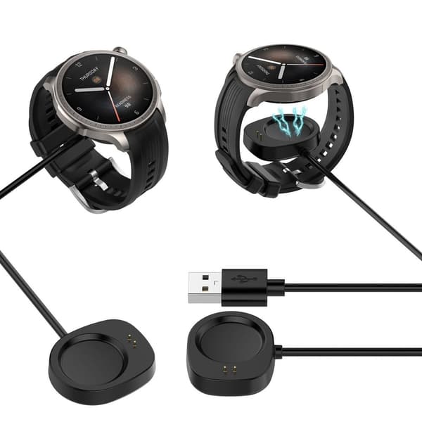 Laddare till Amazfit Balance A2286 - USB 1m - Svart