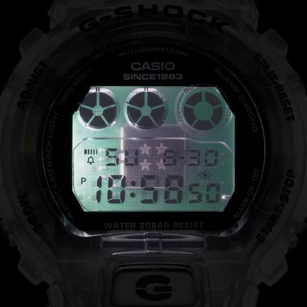 Casio Watch - Herr - DW-6940RX-7ER - Vattentät 20 Atm - Transparent plastrem