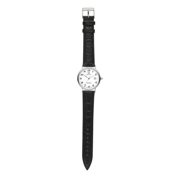 ORPHELIA GOLD WATCHES - Herrklocka - Kvarts - Analog - Svart läderarmband - MON-7082