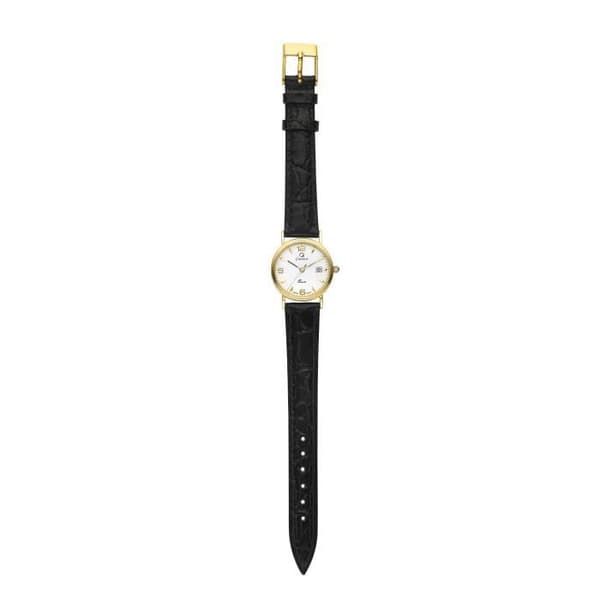 ORPHELIA GOLD WATCHES - Damklocka - Kvarts - Analog - Svart läderarmband - MON-7083-1
