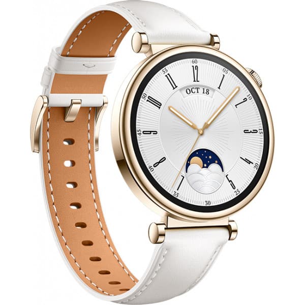 Huawei Watch GT4 Classic -smartklocka, 41 mm, guld/vit