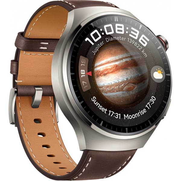 Huawei Watch 4 Pro LTE smartwatch, 49 mm, brun læderrem