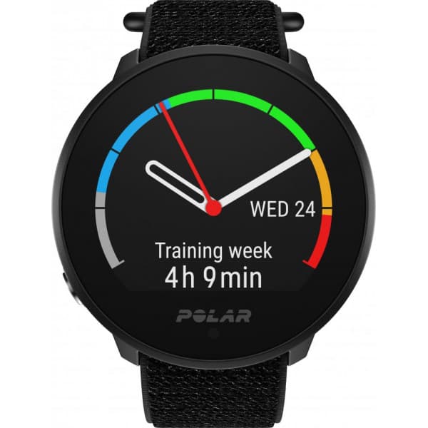 Polar Unite - fitnessur, sort velcrorem
