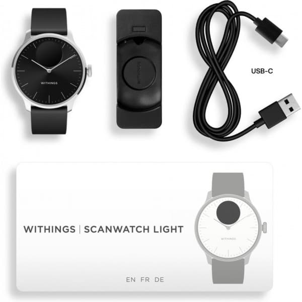 Withings Scanwatch Light -smartwatch, 37 mm, sort