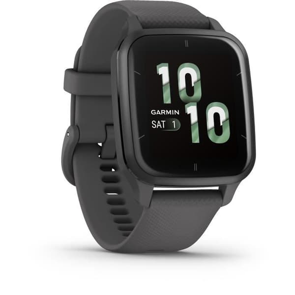 GARMIN Venu Sq 2 Grå smartklocka med svart rem
