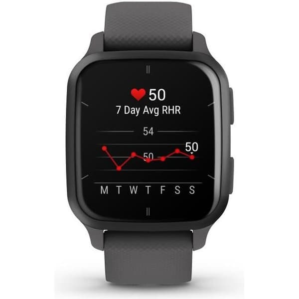 GARMIN Venu Sq 2 Grå smartklocka med svart rem