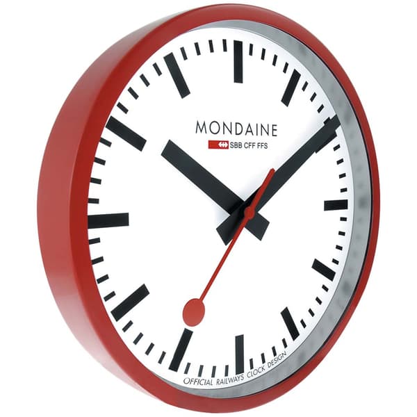 Mondaine Klocka M990 Röd 250 mm