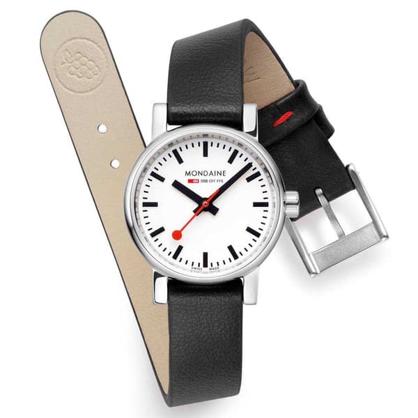 Mondaine Vegansk Klocka I Läder Evo 2 Petite Silver