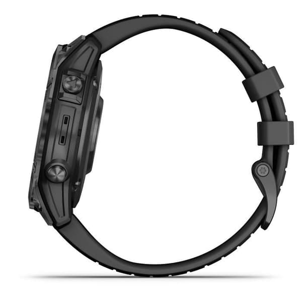 GARMIN - Epix Pro (Gen2) - Högpresterande smartklocka - 47mm - Stål, Grå med svart rem