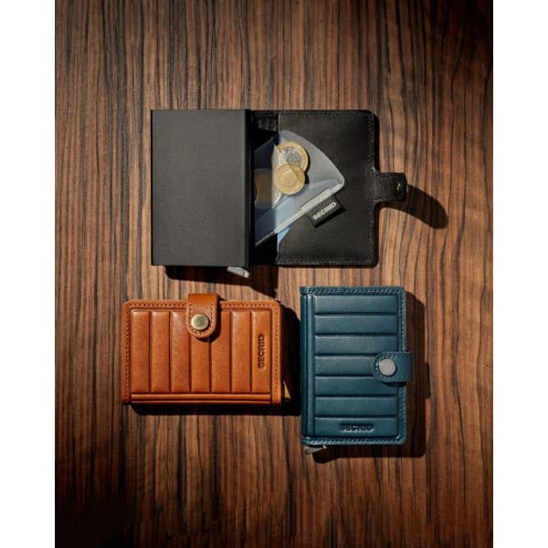Secrid Emboss Lines Teal Miniwallet-plånbok, blågrön