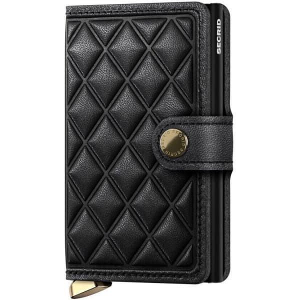 Secrid Emboss Lines Diamond Black Miniwallet -pung, præget sort