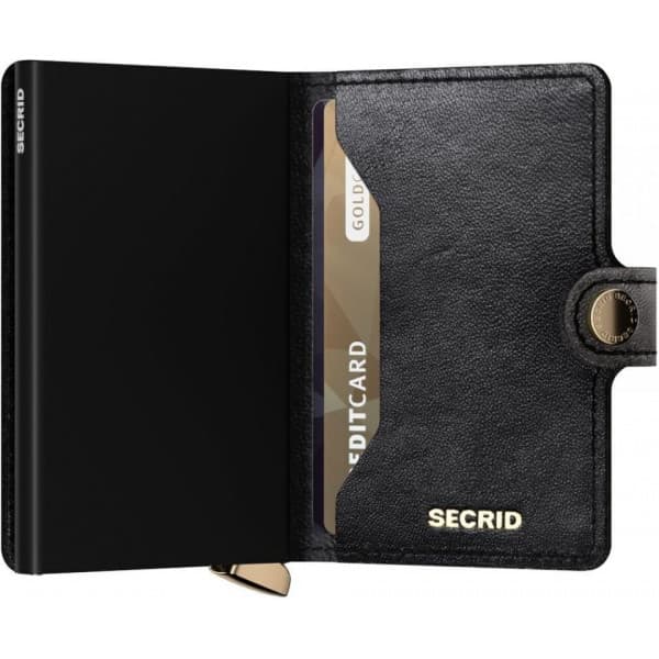 Secrid Emboss Lines Diamond Black Miniwallet -pung, præget sort
