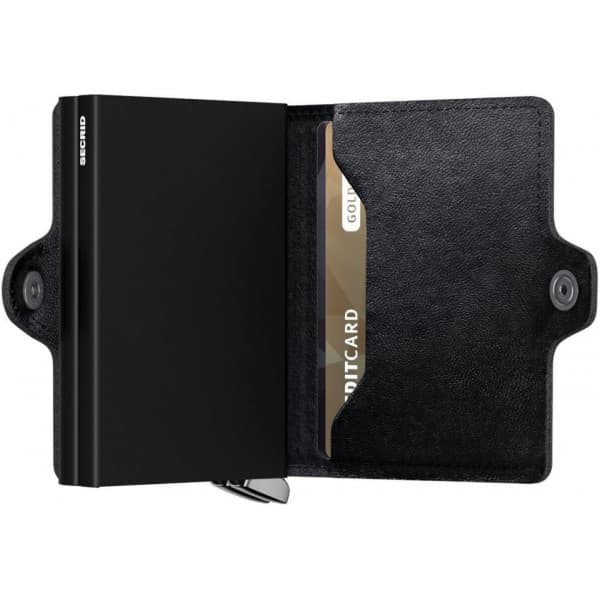 Secrid Emboss Lines Black Twinwallet-plånbok, präglad svart