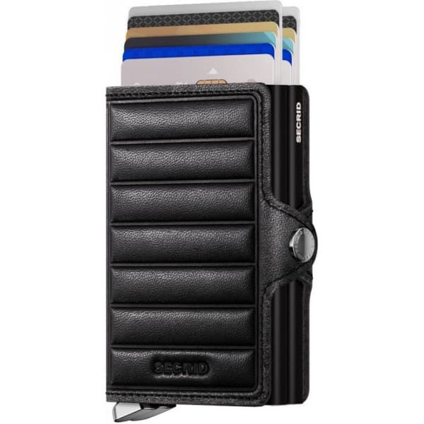 Secrid Emboss Lines Black Twinwallet-plånbok, präglad svart
