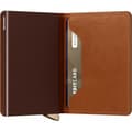 Miniatyrbild 2 av 5: Secrid Emboss Lines Cognac Slimwallet-plånbok, präglad konjak