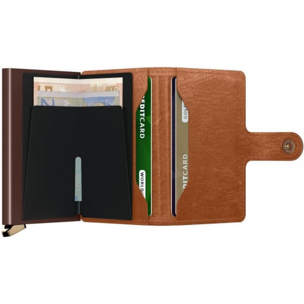 Secrid Emboss Lines Cognac Miniwallet -pung, cognac