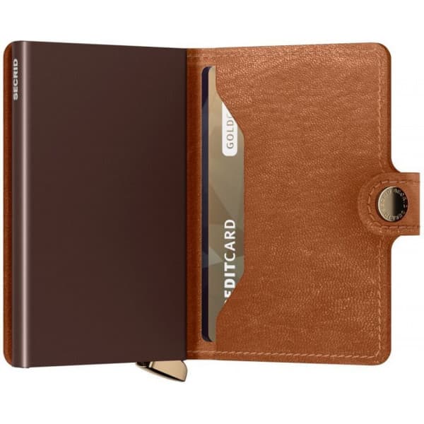 Secrid Emboss Lines Cognac Miniwallet -pung, cognac
