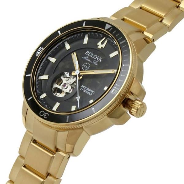 BULOVA Klocka - Herr - 97A174 - Gult rostfritt stål - 20 Atm - Automatisk