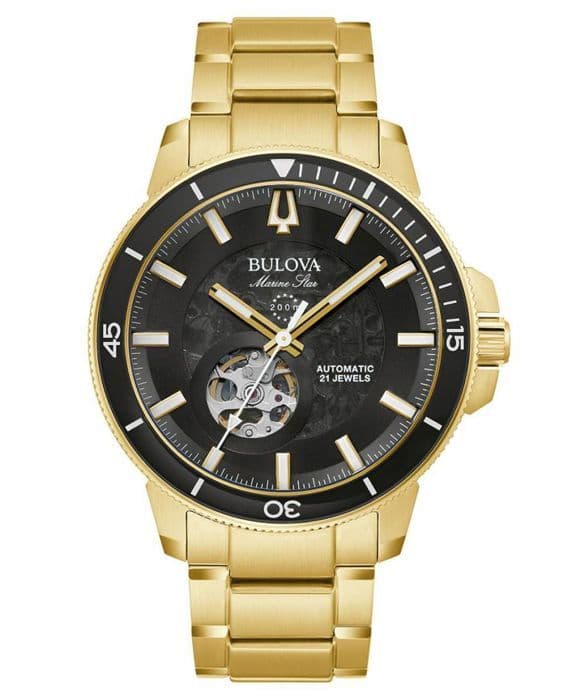 BULOVA Klocka - Herr - 97A174 - Gult rostfritt stål - 20 Atm - Automatisk