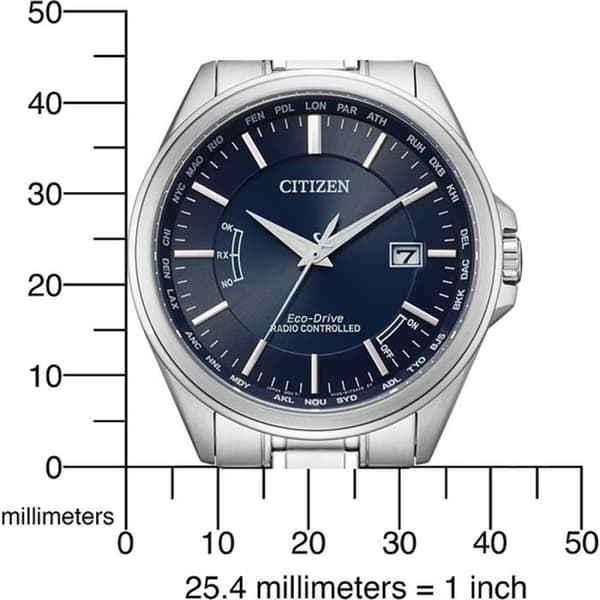 Herrklocka CITIZEN Eco-Drive Analog Silver Armbandsur i Rostfritt Stål CB0250-84L