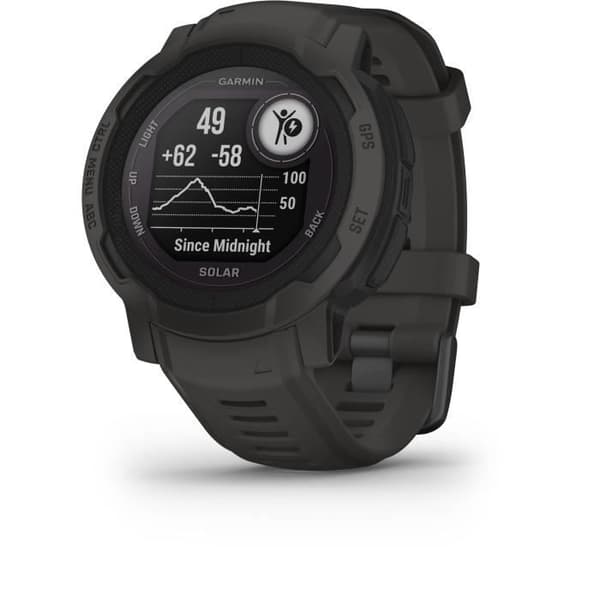 Connected klocka - GARMIN - Instinct 2 Solar - Grafit