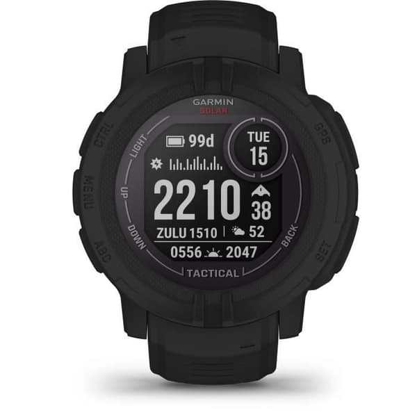Connected klocka - GARMIN - Instinct 2 Solar - Tactical Edition - Svart