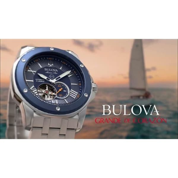 Klocka - Bulova - 98A302 - Rostfritt stål - Vattentät 20 bar - Blå urtavla