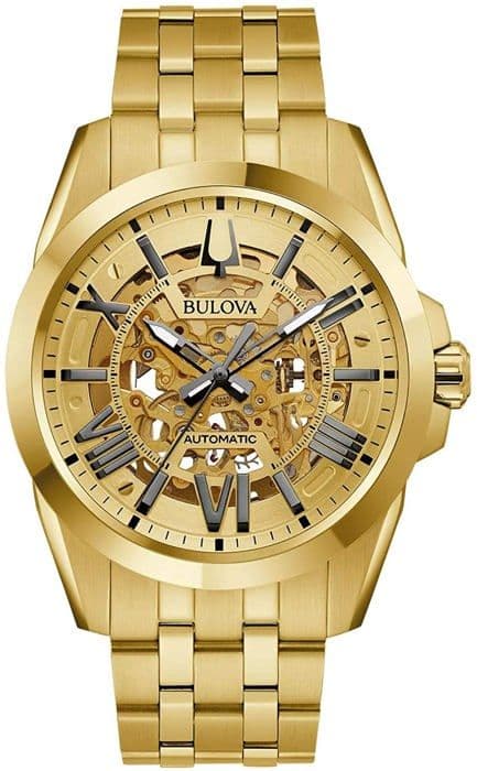 Klocka - Bulova - 97A162 - Automatisk - Analog - Rostfritt stål Guld