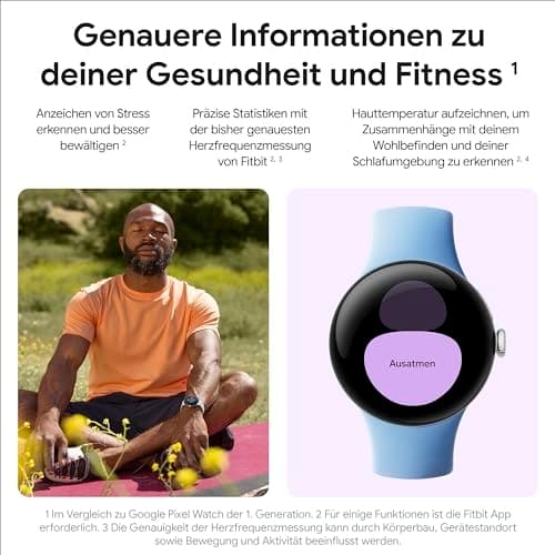 Google Pixel Watch 2 - det bästa från Google och Fitbit - pulsmätning, stresshantering, säkerhetsfunktioner - Android - Champagne Gold aluminiumkropp
