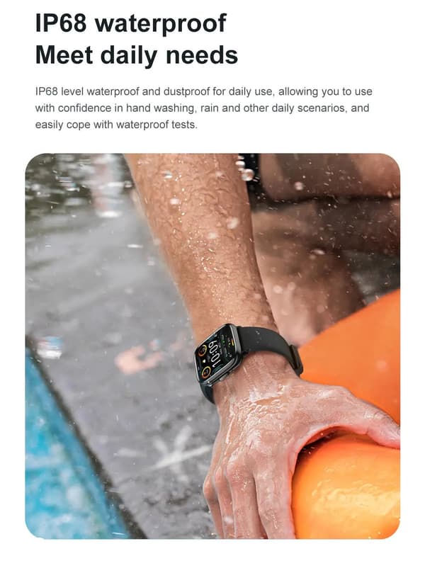 INF IP68 vandtæt Smart Watch Fitness Tracker