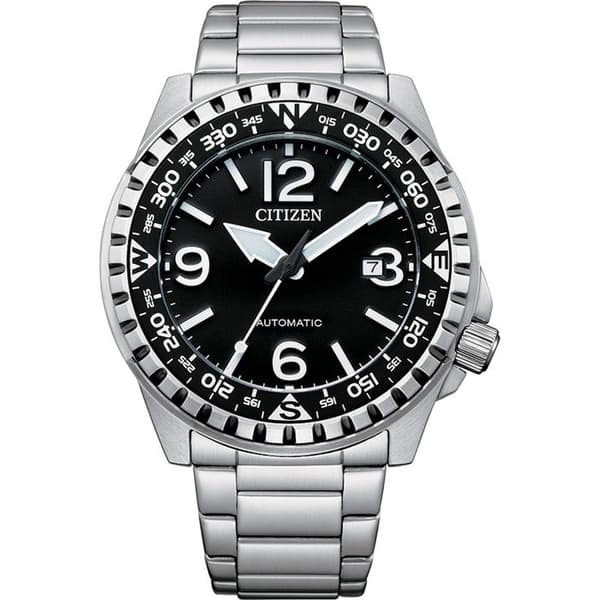 CITIZEN Herrklocka - Automatisk analog - Silverarmband i rostfritt stål - NJ2190-85E
