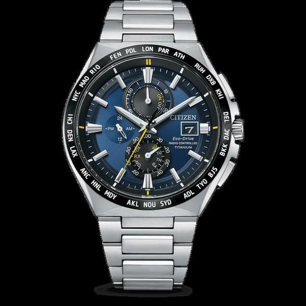 Citizen - Herrklocka - Eco-Drive - Kronograf - Titanium Silver Armband - AT8234-85L