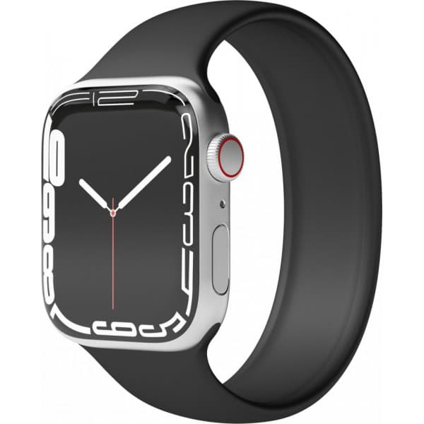 Vonmählen Solo Loop -silikonarmband för Apple Watch 38 / 40 / 41, storlek L, svart