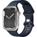 Pikkukuva 3 / 4: Vonmählen Classic Band -silikoniranneke, Apple Watch 42 / 44 / 45 / 49, tummansininen