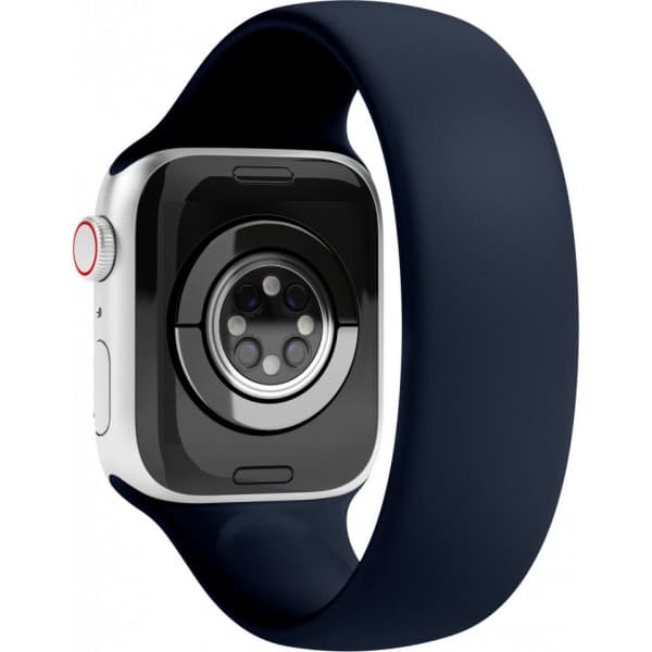 Vonmählen Solo Loop -silikoniranneke, Apple Watch 42 / 44 / 45 / 49, S-koko, tummansininen