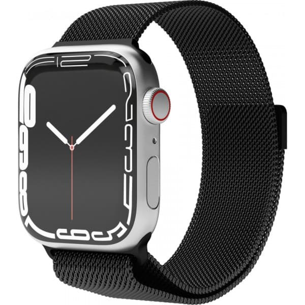 Vonmählen Milanese Loop -milanolaisranneke, Apple Watch 42 / 44 / 45 / 49, sort