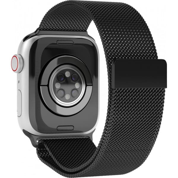 Vonmählen Milanese Loop -milanolaisranneke, Apple Watch 42 / 44 / 45 / 49, sort