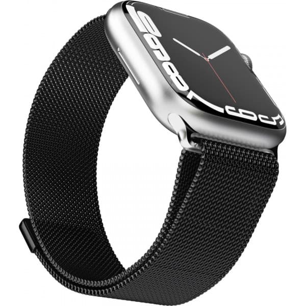 Vonmählen Milanese Loop -milanolaisranneke, Apple Watch 42 / 44 / 45 / 49, sort