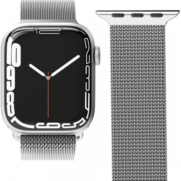 Vonmählen Milanese Loop -armband, Apple Watch 42 / 44 / 45 / 49, silver