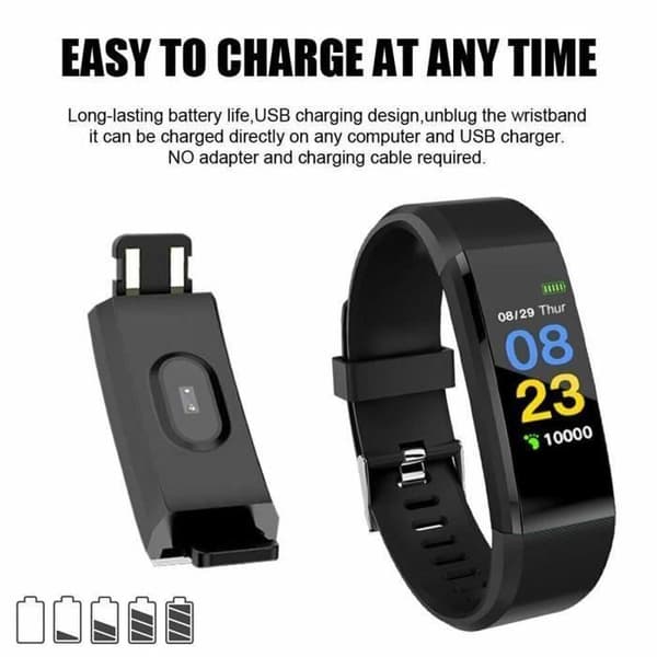king NEUFU Connected Armband Bluetooth 4.0 Smart Armband Pulsmätare Activity Tracker Svart