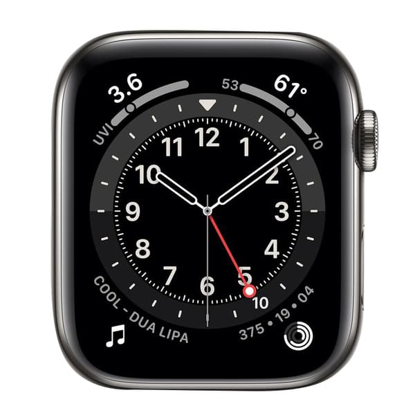 Apple Watch Series 6 Steel Cellular Graphite 44mm Black Sport Band  Grade C Refurbished