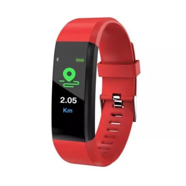Armbandsklocka ansluten Konditionsträning kalorier antal steg puls Oled sömnavisering ring meddelande twitter