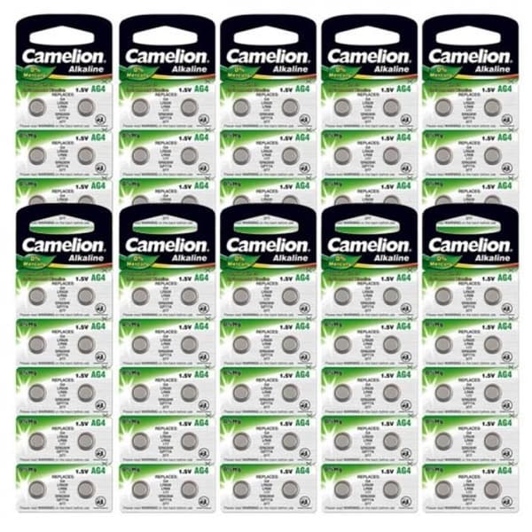 100 Batterier AG4 alkaliska 1,5 V AG4 (SR626SW) 100 Batterier